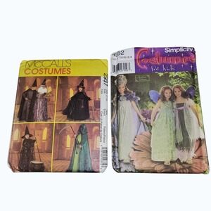 Sewing Patterns Kids Costumes McCalls 2937 & Simplicity 4952 Lot 2 Uncut